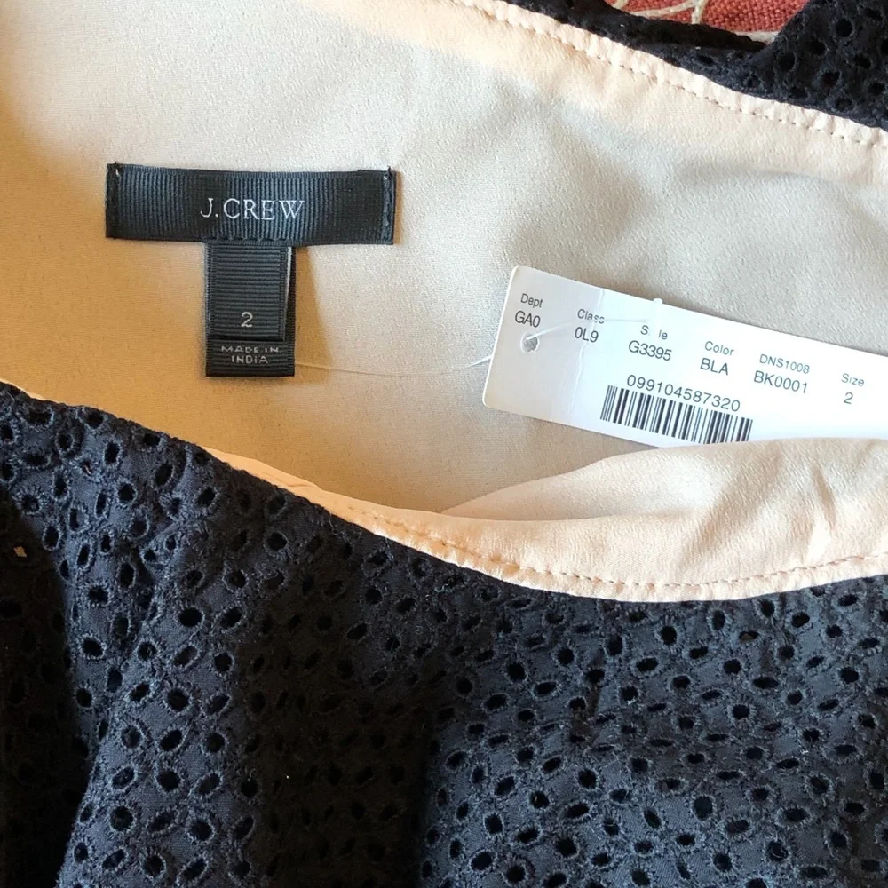J. Crew Eyelet One Shoulder Top  NWT